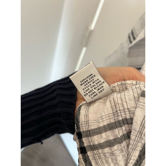 Habitat Clothes To Wear Art To Live in Medium Button Up White Stripe  Plaid - Picture 6 of 6